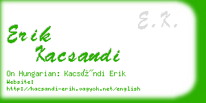 erik kacsandi business card